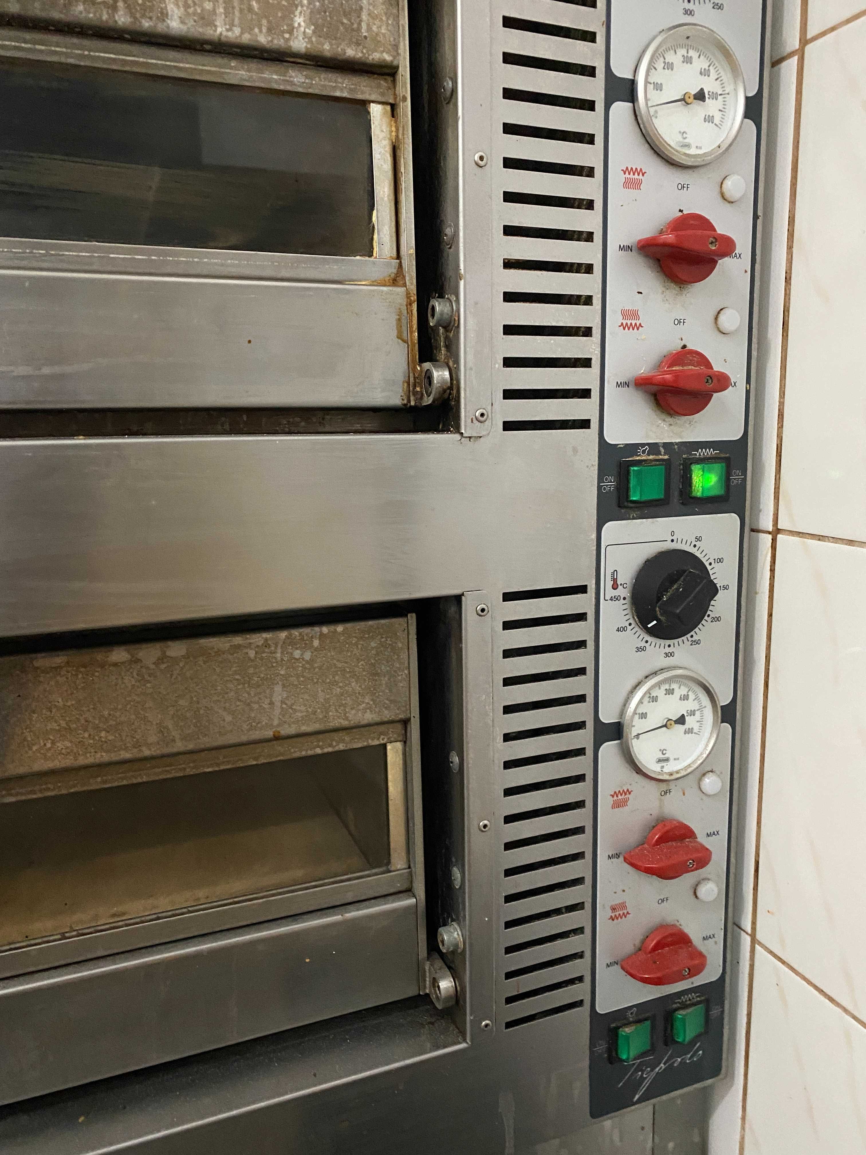 Piec do pizzy 2 komorowy CUPPONE TIEPOLO PLUS Gratis podstawa i okap