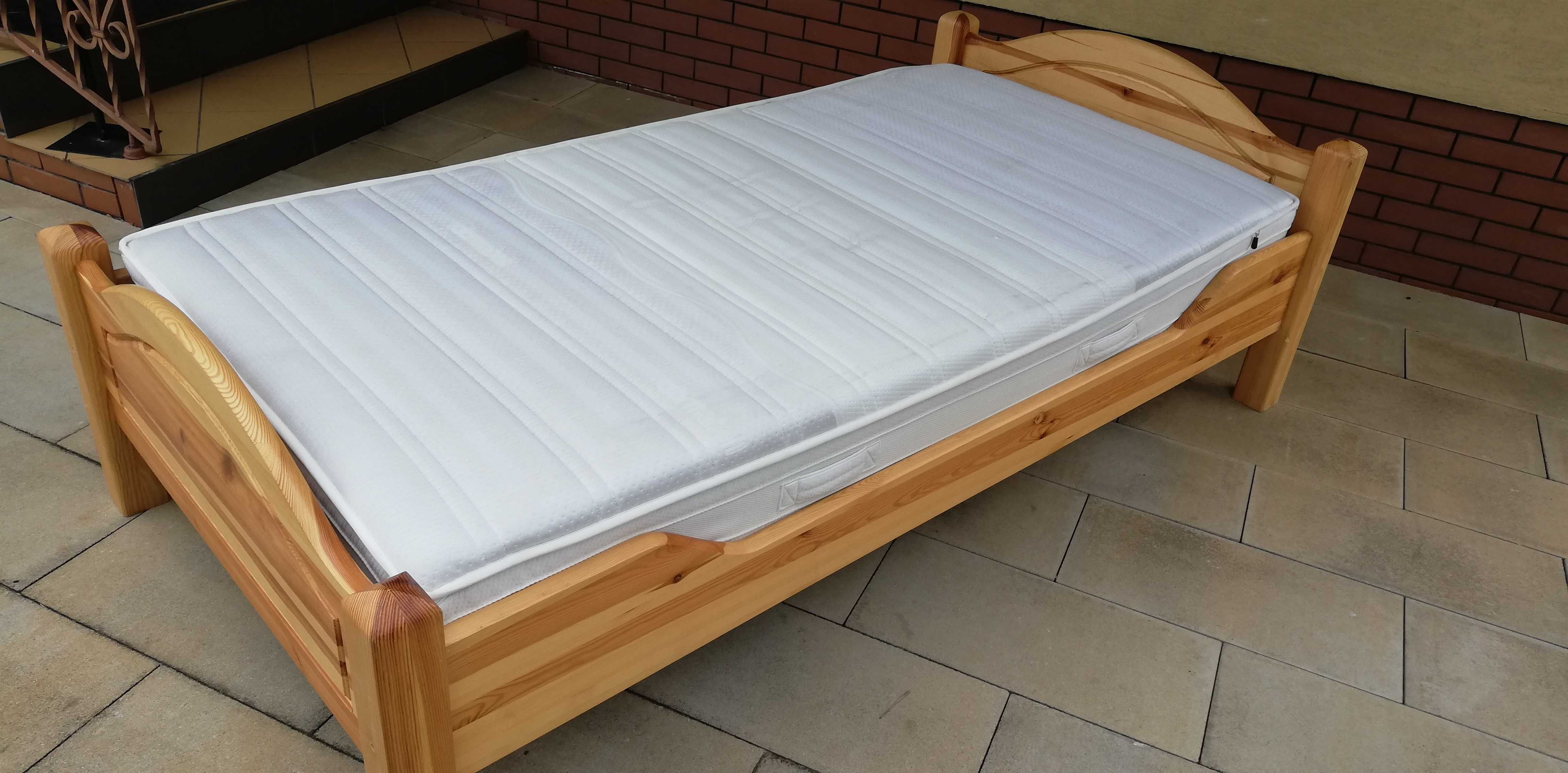 łózko 100x200 drewniane stylowe materac pojedyncze sypialnia rama szaf