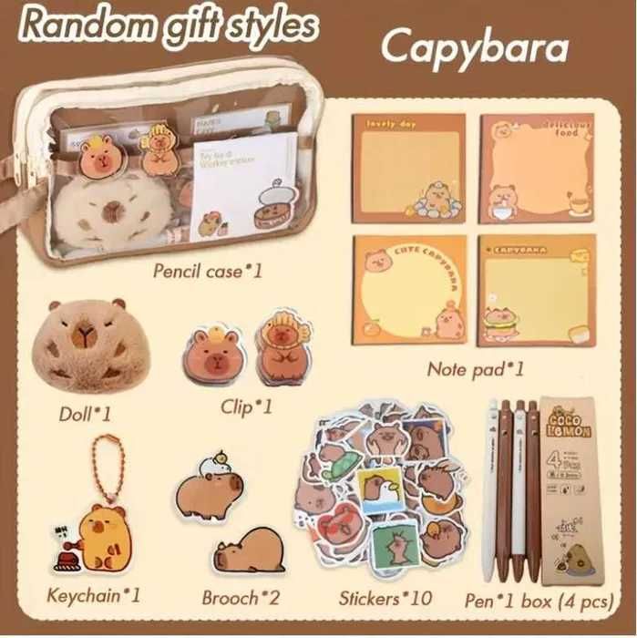 Kapibara Piórnik dla Dziewczynki Szkolny i +12gratisy