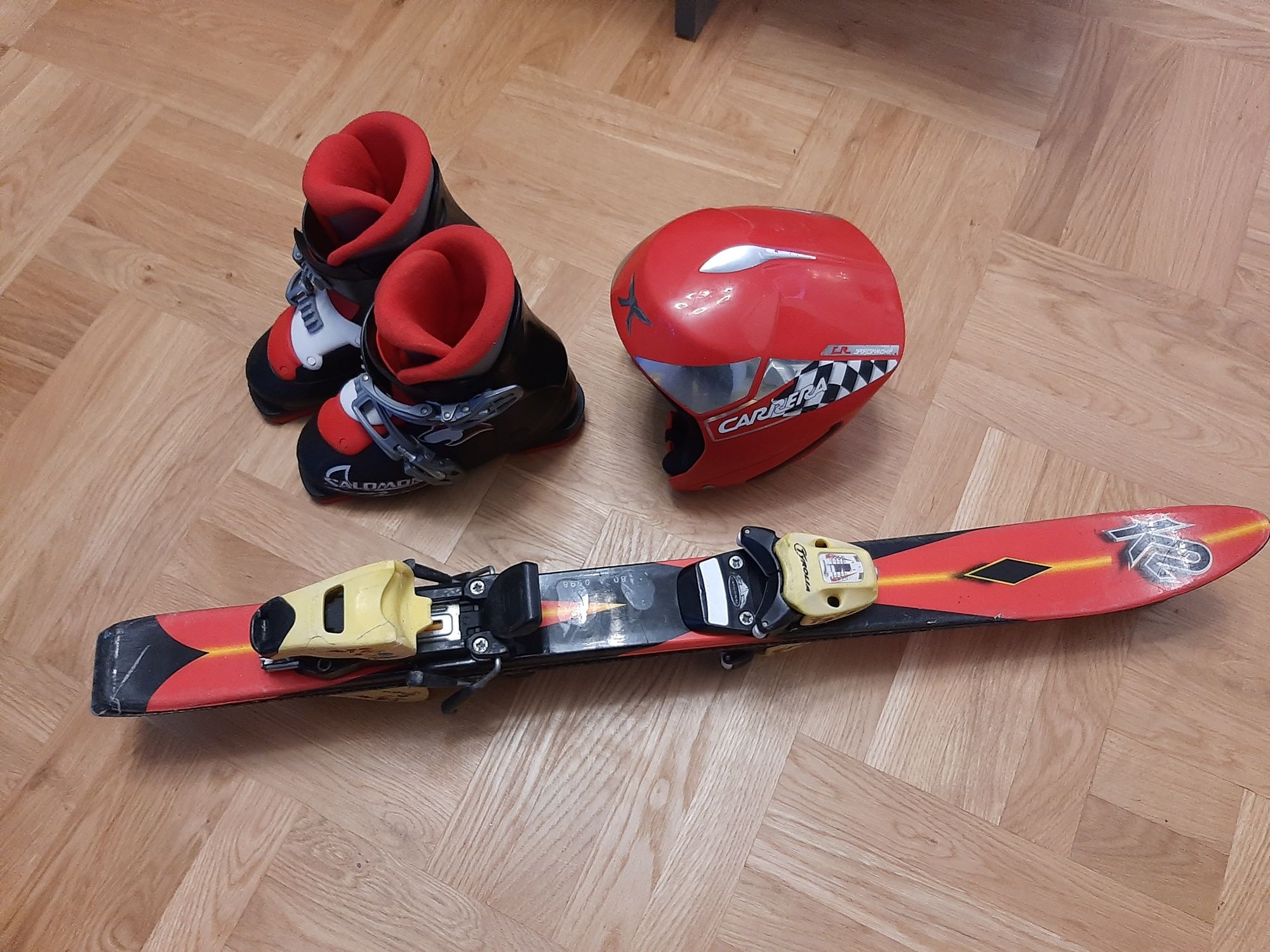 Narty k2 kask Carrera buty Salomon