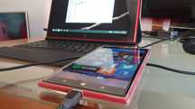 Nokia 2520 com teclado + Lumia 1520 vermelhos