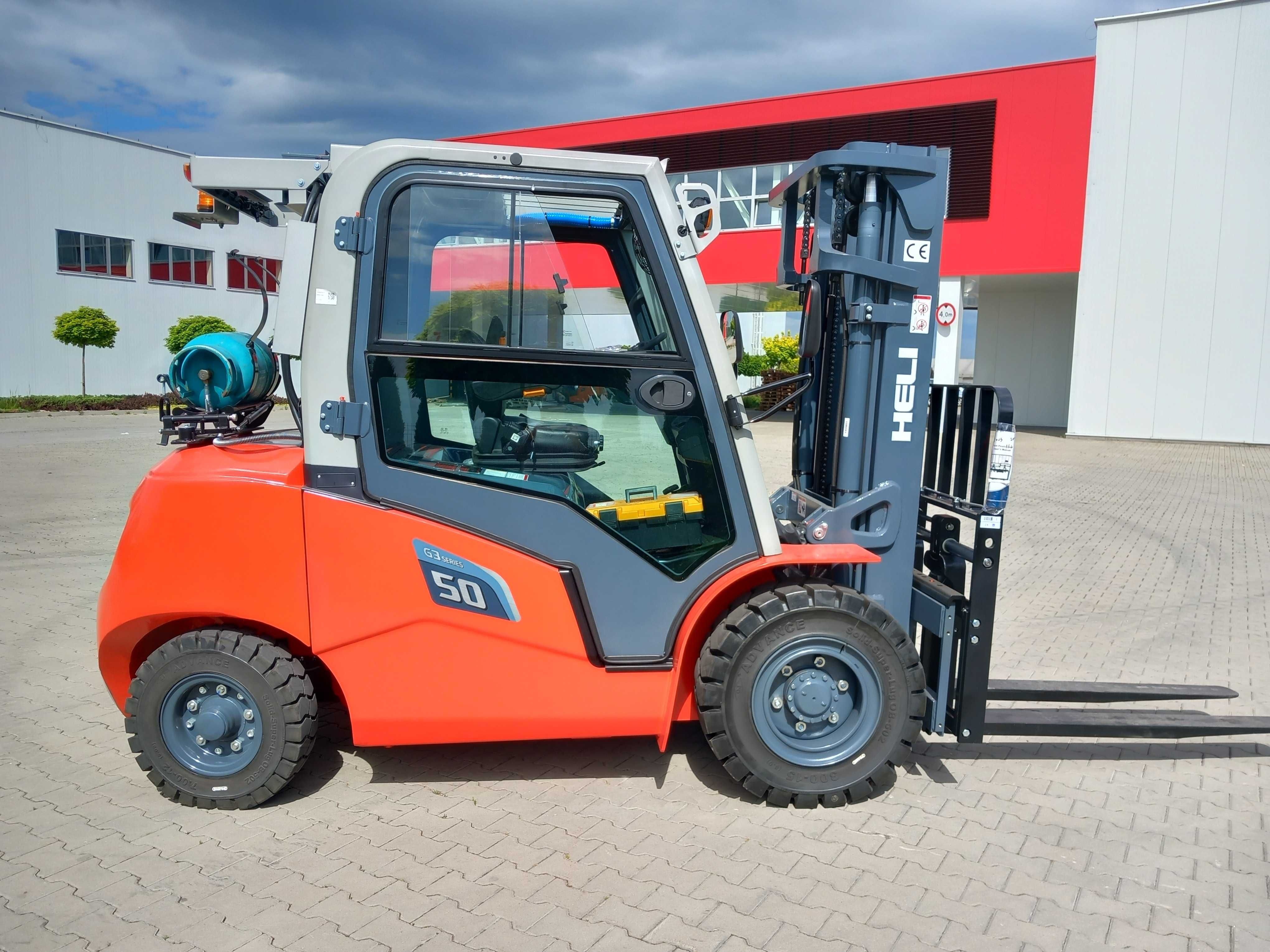 Wózek Widłowy Heli 5,0T Maszt 5,0 Triplex Silnik Kubota LPG *2024-04*