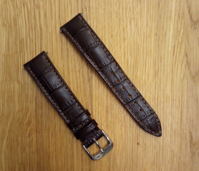 Happel - pasek do zegarka 19mm - ciemny brąz