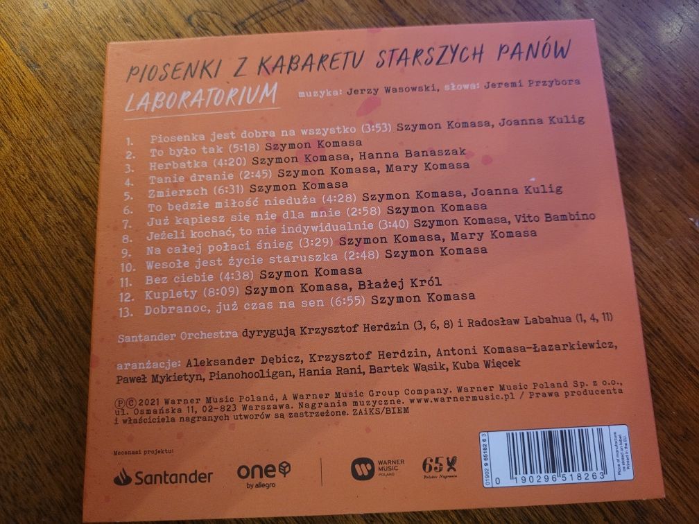 CD Piosenki z Kabaretu Starszych Panów. Laboratorium 2021 PN