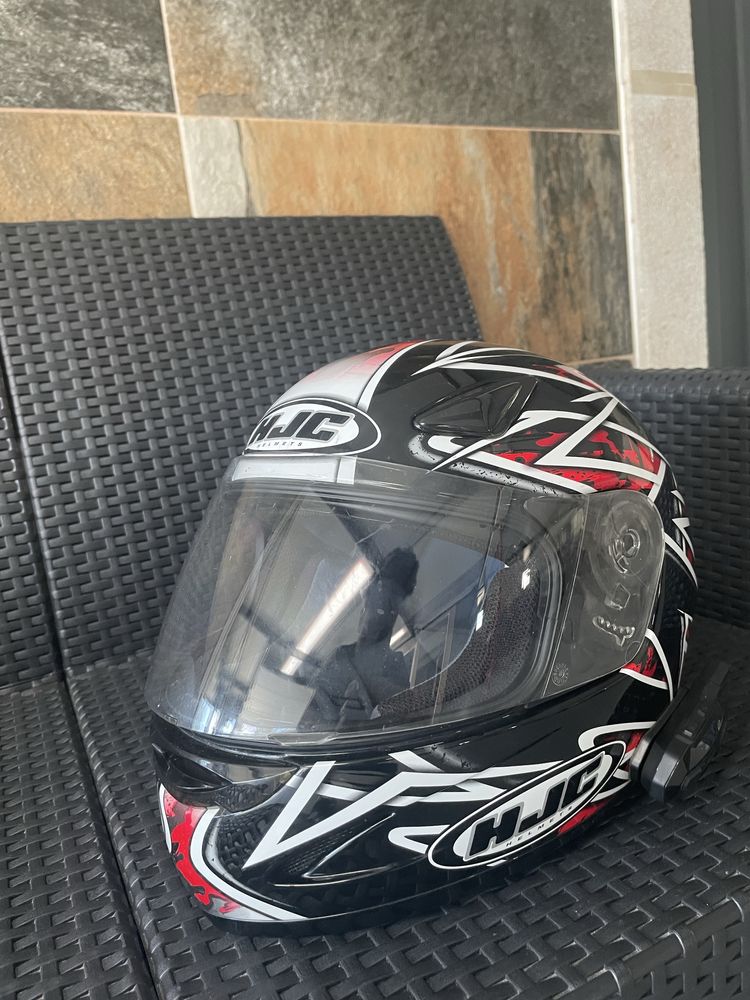 Capacete hjc + intercomunicador