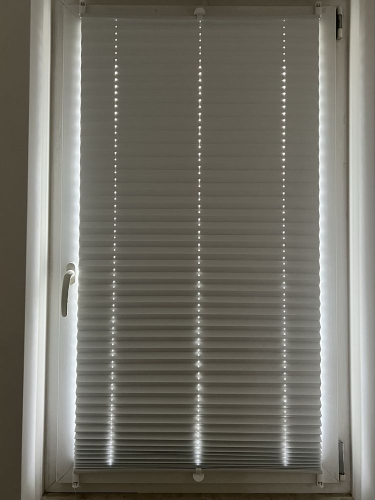 Thermo dwie plisy zaciemniające białe 61,5 cm x 150 cm