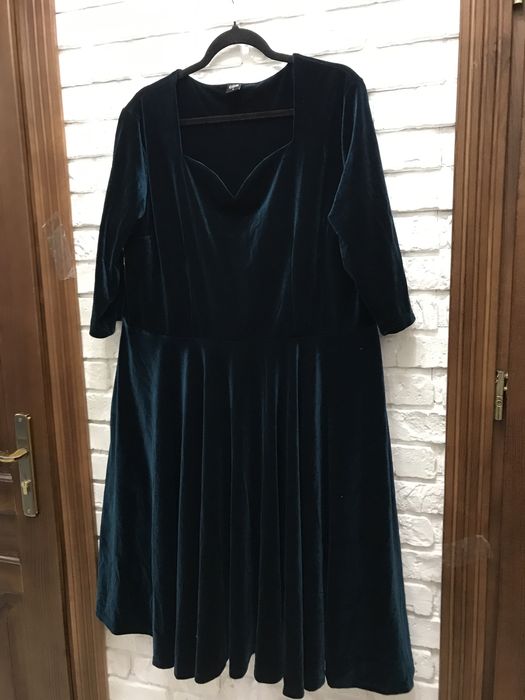 Платье батал, сукня велюрова великий розмір