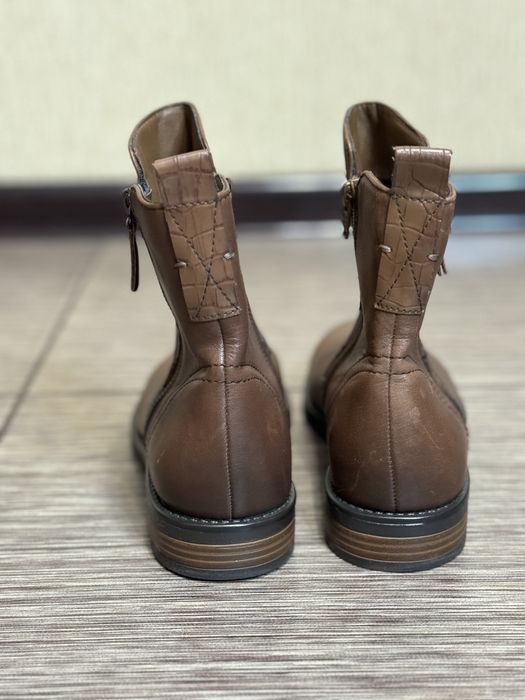 Черевики жіночі шкіряні коричневі Max, натуральна шкіра