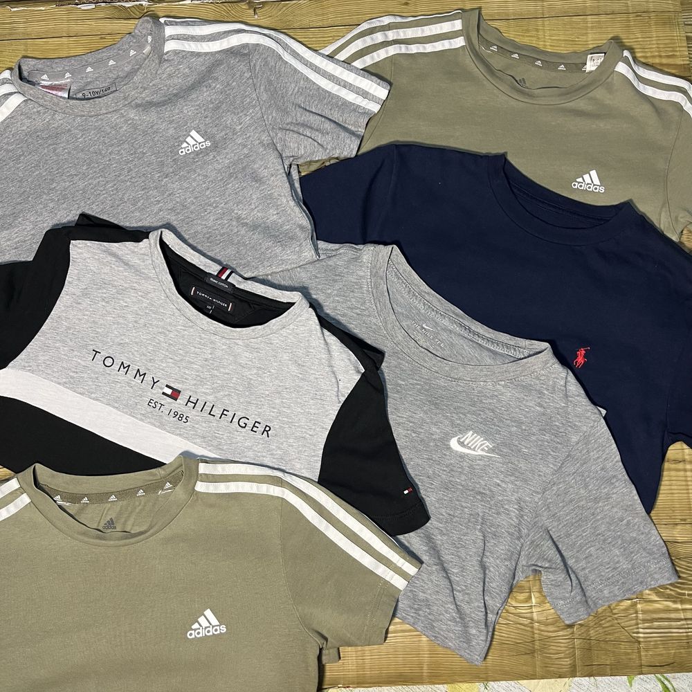 Polo adidas nike Tommy футболка подростковая 9-10 лет 134-140+ см