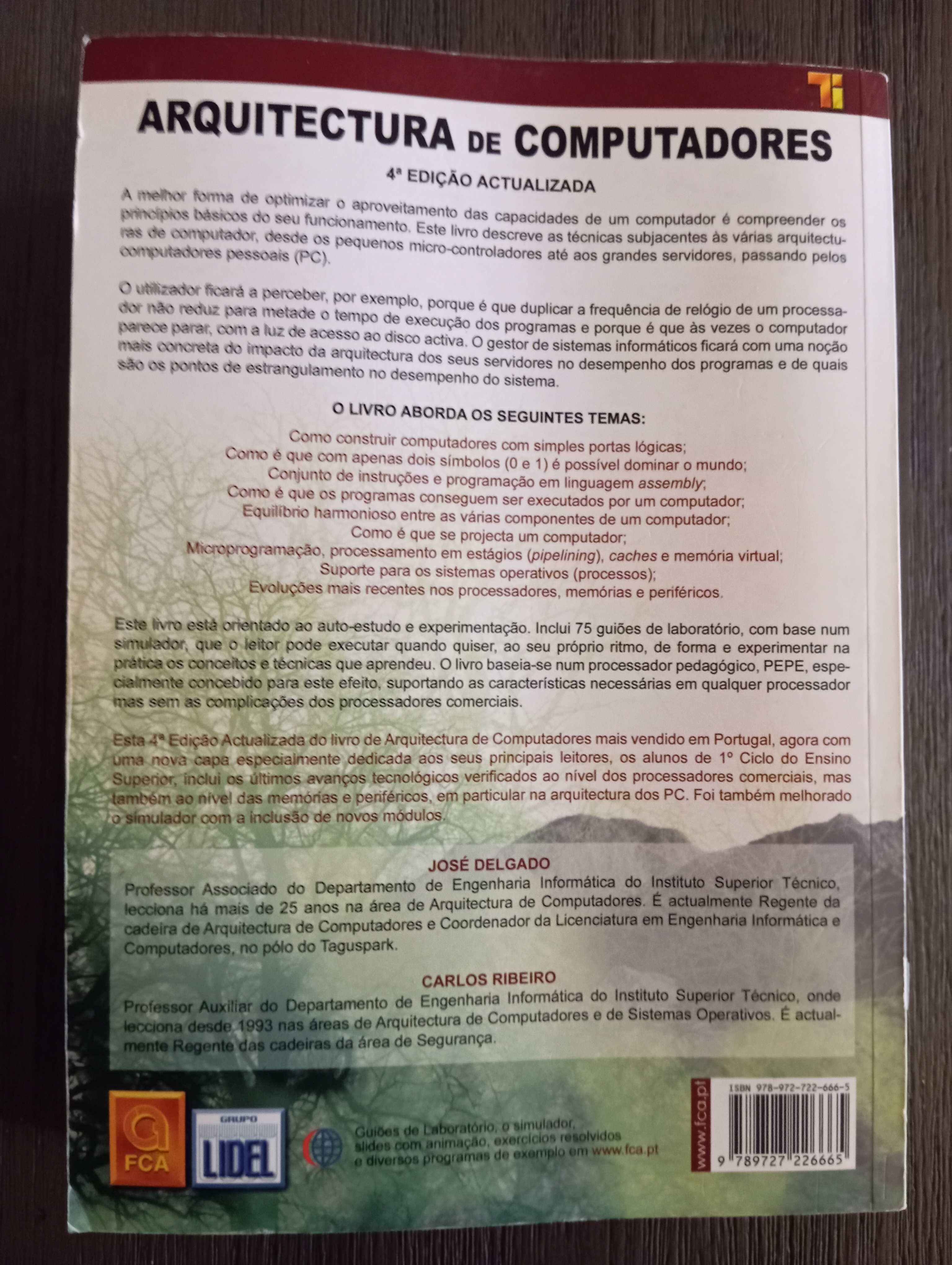 Arquitectura de Computadores - 4ª edição actualizada - FCA