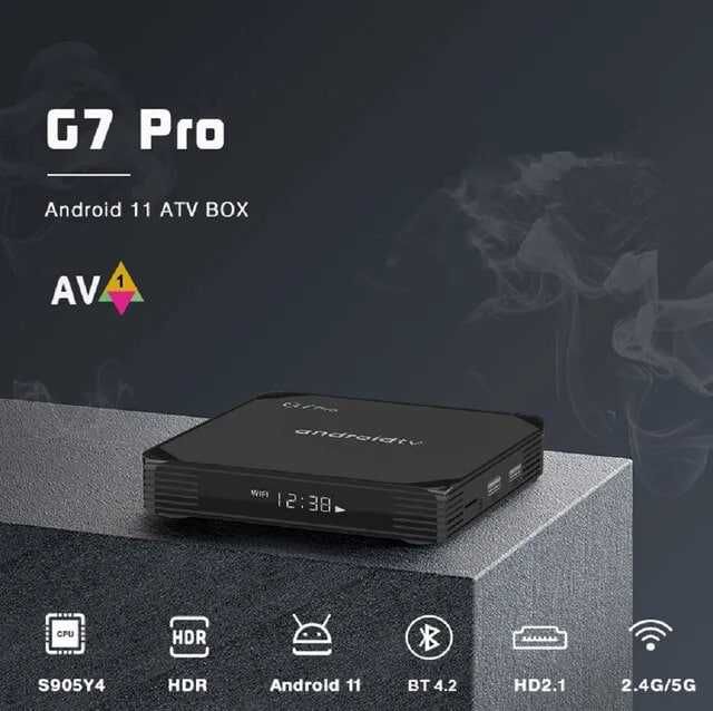 Box G7 Pro 4+32 Android 11 Comando Bluetooth/Voz Nova Caixa