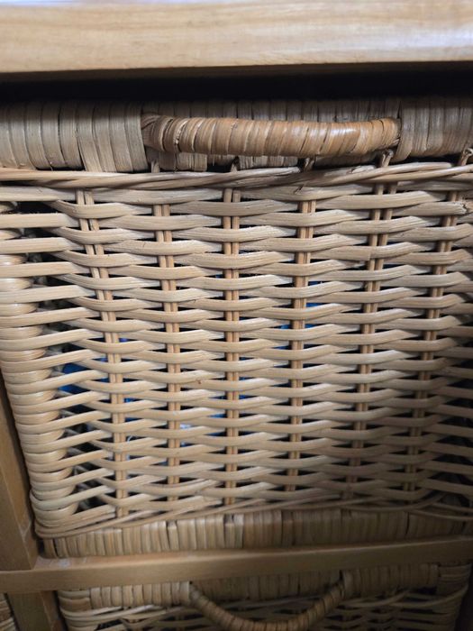Szafka komoda rattanowa kolor naturalny 4 szuflady bardzo wytrzymała