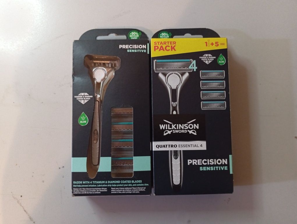 Wilkinson Quattro Sensitive maszynka + 5 wkładów 2 zestawy