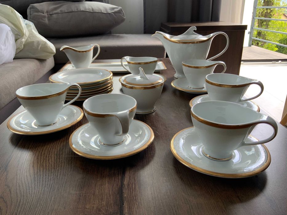 ANTONIO GOLD, Bogucice serwis do herbaty 6 osobowy/ 22 sztuki NOWE