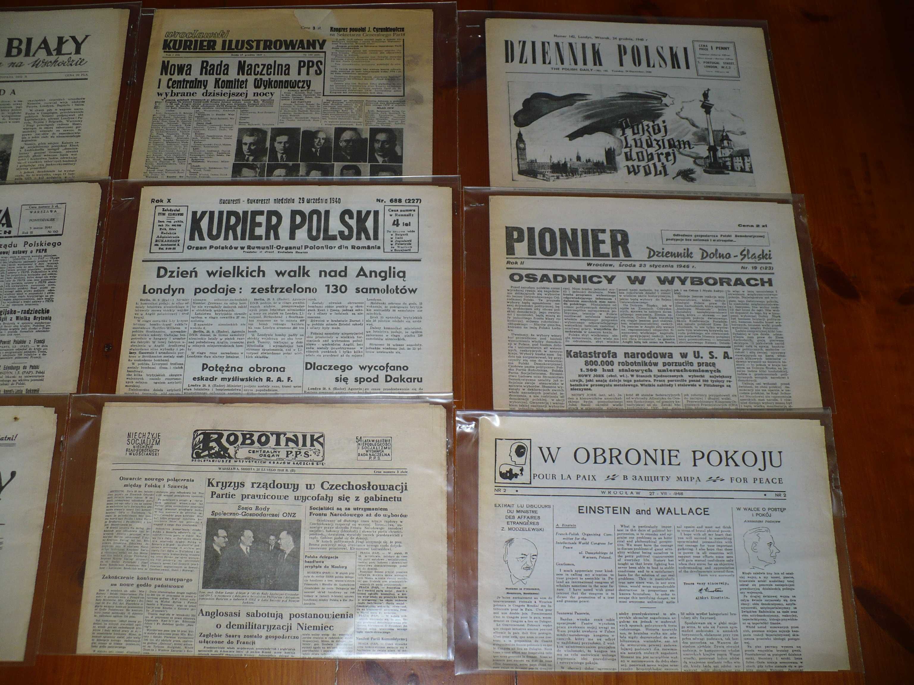 STARE POLSKIE GAZETY!! 1939-48!! Perełki Kolekcjonerskie !! UNIKATY !!