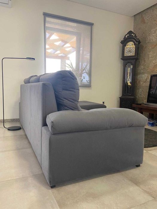 Vendo sofá chaise longue reversível cinza