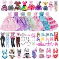 Ubranka Sukienki Dla Lalek Barbie 46 sztuk