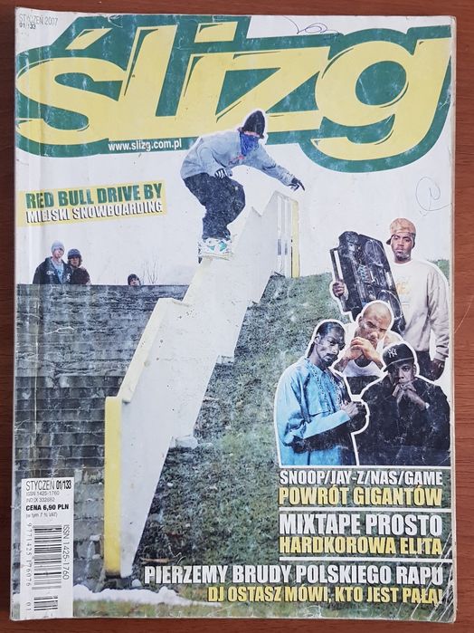 Czasopismo Ślizg 1 (133) 2007 -ostatni numer - komiks Jeż Jerzy