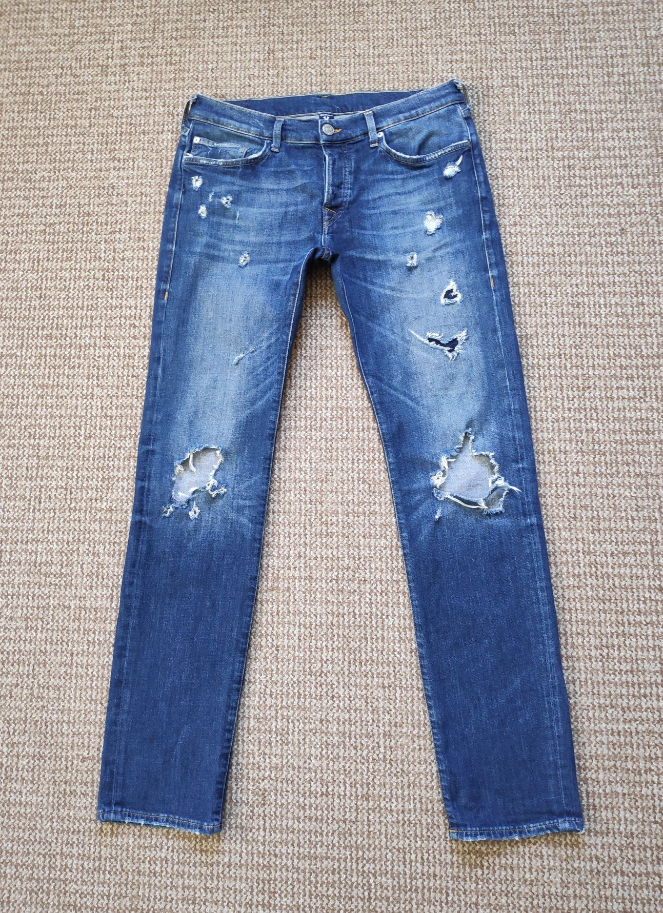 True Religion Rocco relaxed skinny джинсы рваные оригинал W34 L34