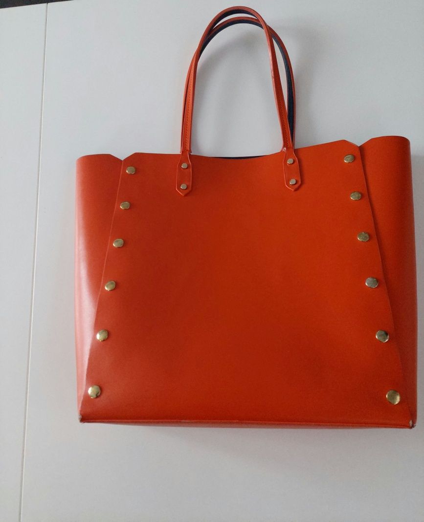 Damska pomarańczowa torba typu Shopper Monnari