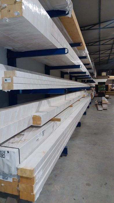 Vigas de Casquinha Branca Lamelada