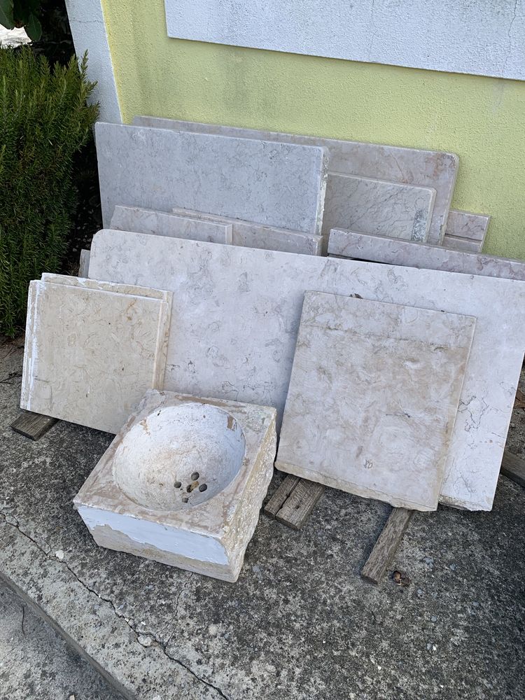 Pedras em Lioz brancas e amarelas