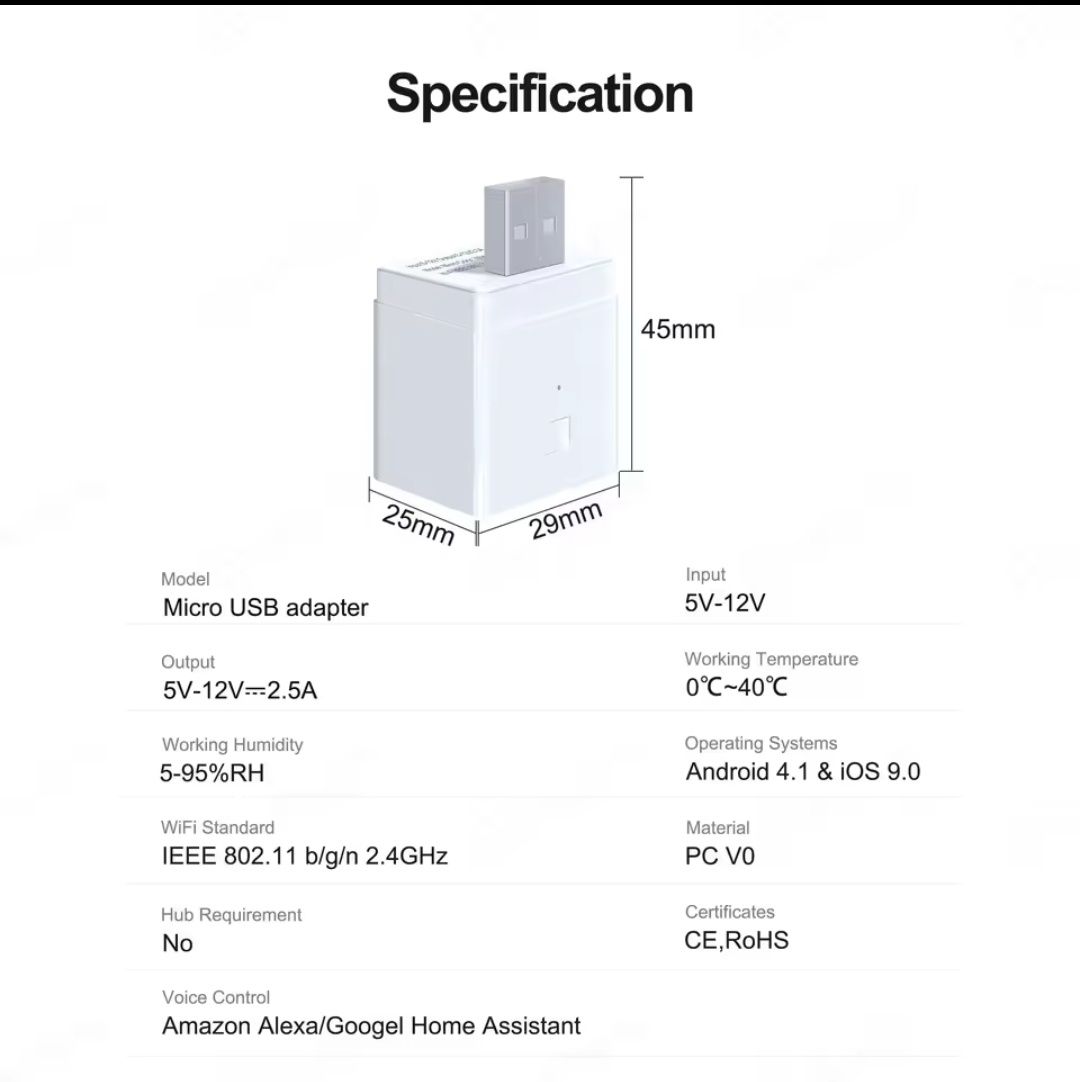Wi-fi adapter Tuya (вай-фай выключатель)