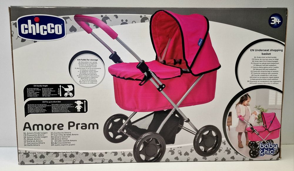 Візок для ляльки Chicco Amore Dolls Pram Рожева