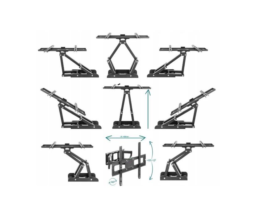 MOCNY Obrotowy Uchwyt do Telewizora 25-70 cali Uniwersalny