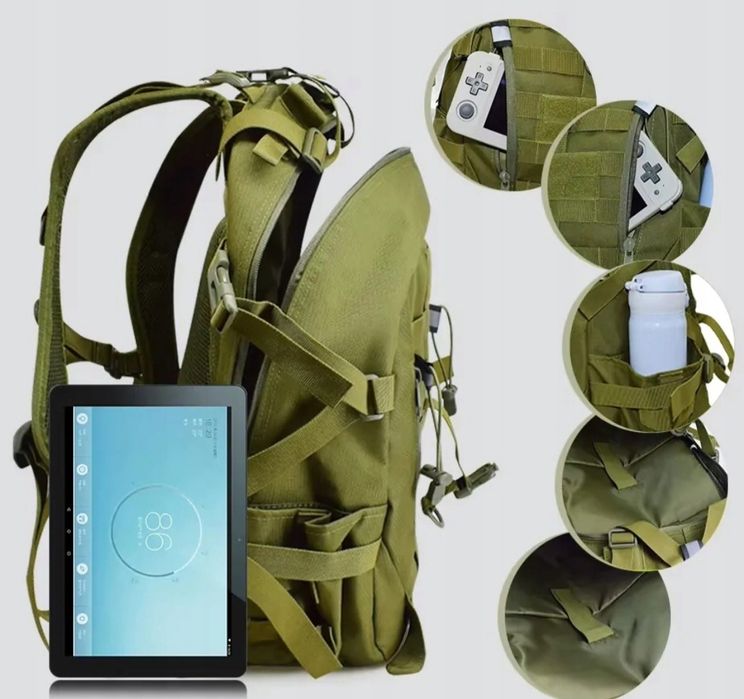 Plecak turystyczny trekkingowy 55L miejski taktyczny wojskowy wędkarsk