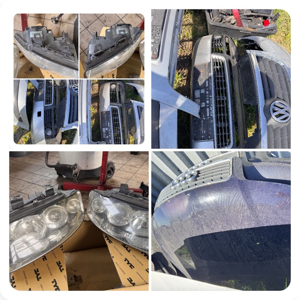 Maska zderzak Lampy reflektor Audi  a4 B6