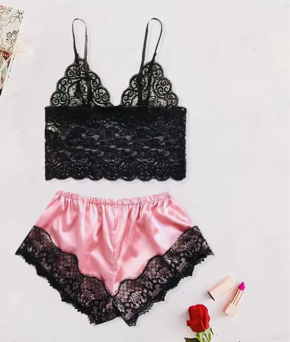 одягу для сну 2 шт. Нова жіноча сексуальна мереживна прозора піжама