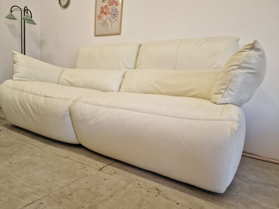 Piękny nowoczesny komplet wypoczynkowy skóra naturalna/relax /Koinor