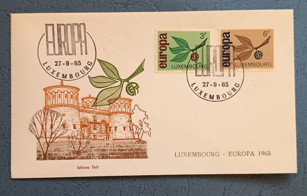 FDC Luksemburg z okazji emisji znaczków z serii EUROPA w 1965
