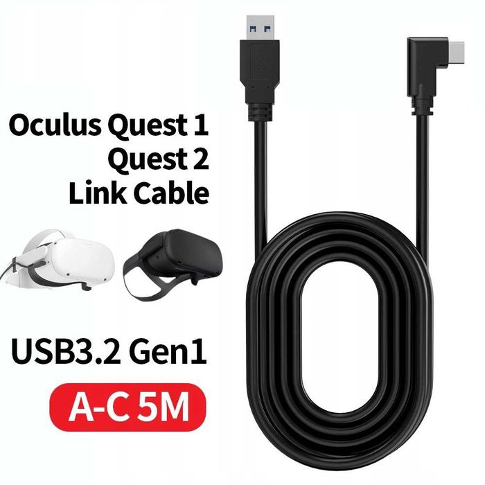 Кабель Oculus Link USB-С, 5 метрів, для шлему ВР Oculus Quest 1/2/3