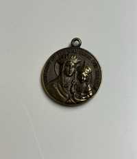 Vintage St Christopher Medal Medalik Matka Boska Święty Krzysztof