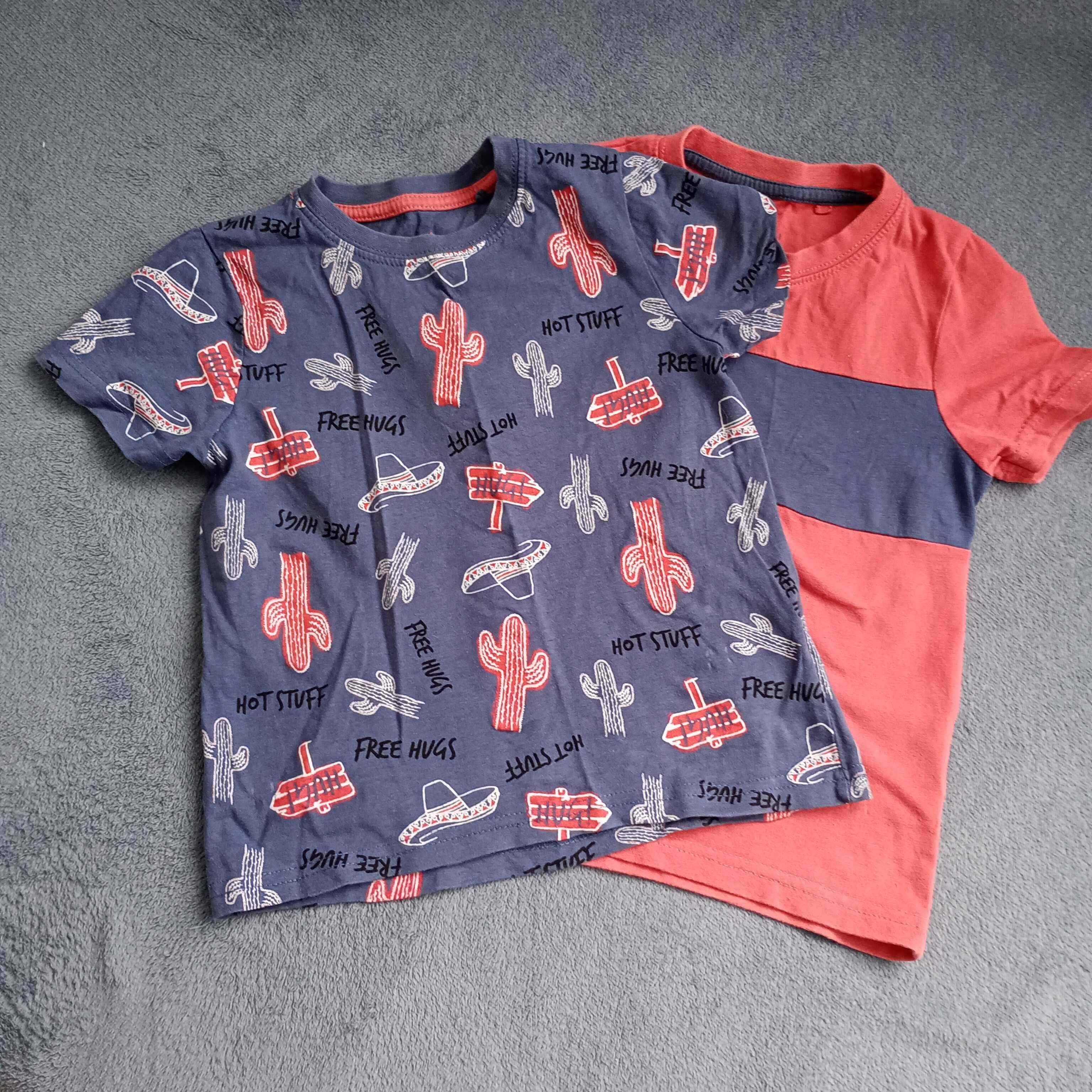 Koszulki t-shirty chłopięce  6 sztuk rozm.98-104