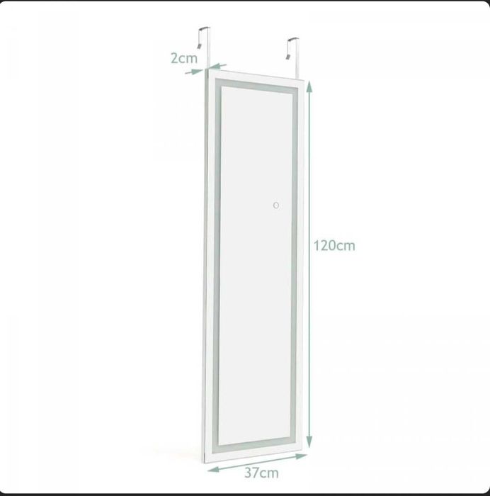 Pełnowymiarowe lustro z diodami