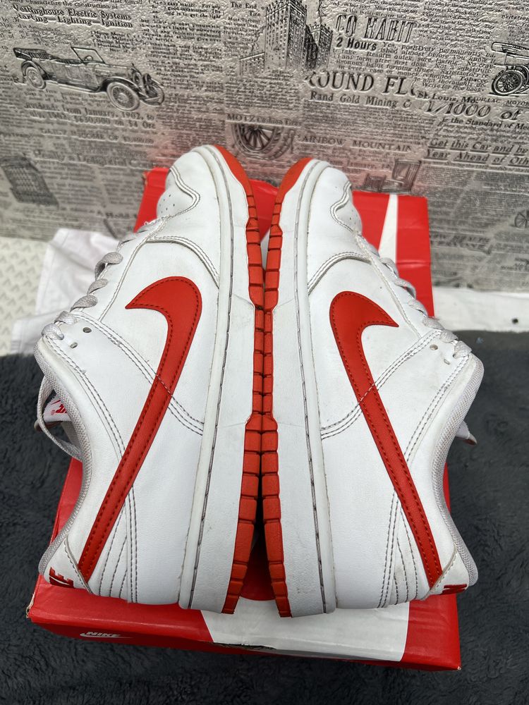 Nike Dunk Low Retro White Picante Red 43