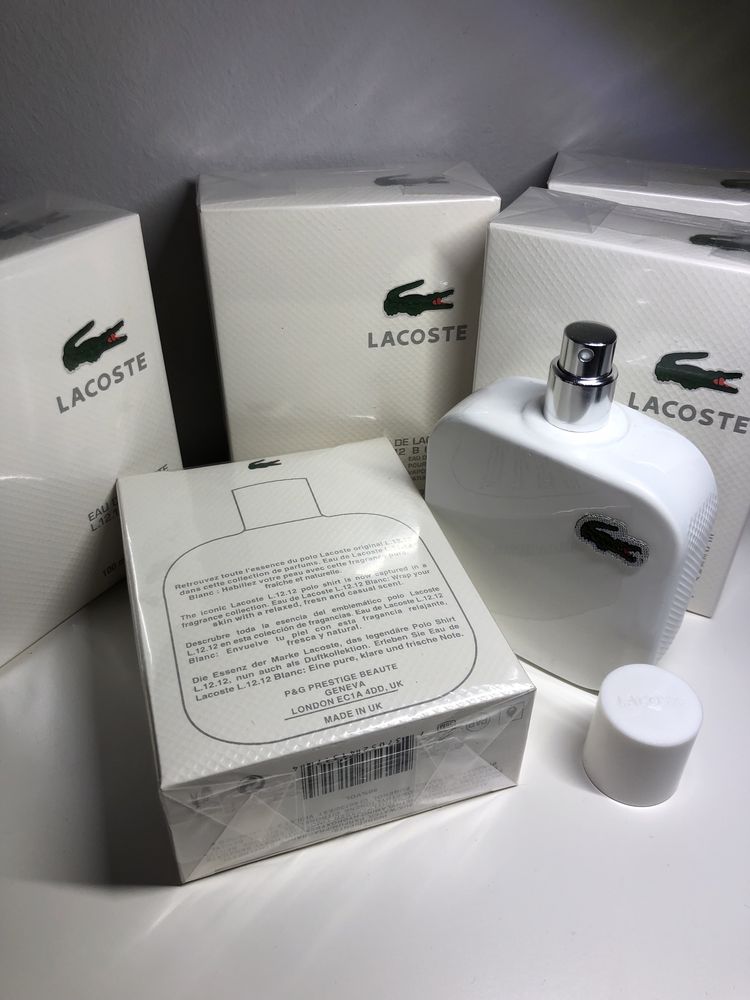 Духи чоловічі Lacoste Eau De Lacoste L12.12 Blanc. Лакосте Бланк