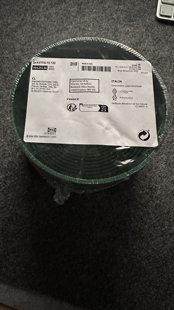 IKEA NYTTIG FIL 120 Filtr z drzewa węglowego 2 SZT. 904.213.36