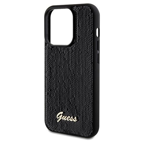 Etui Guess Sequin Script Metal Na Iphone 14 Pro - Czarne