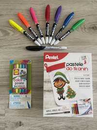 Zestawy flamastry markery pastele do tkanin PENTEL SHARPIE -NOWE