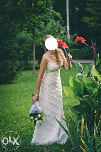 Нежное свадебное (выпускное) платье на высокую девушку