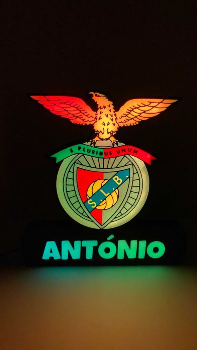 Caixa de luz Sport Lisboa e Benfica Personalizável