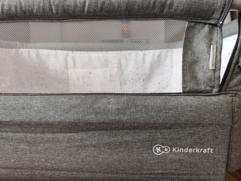 Kinderkraft Łóżeczko dostawne UNO UP szare