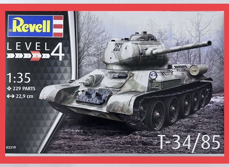 Czołg T34/85 model do sklejania Revell 03319