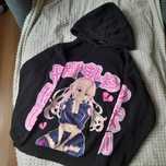 Czarna anime bluza