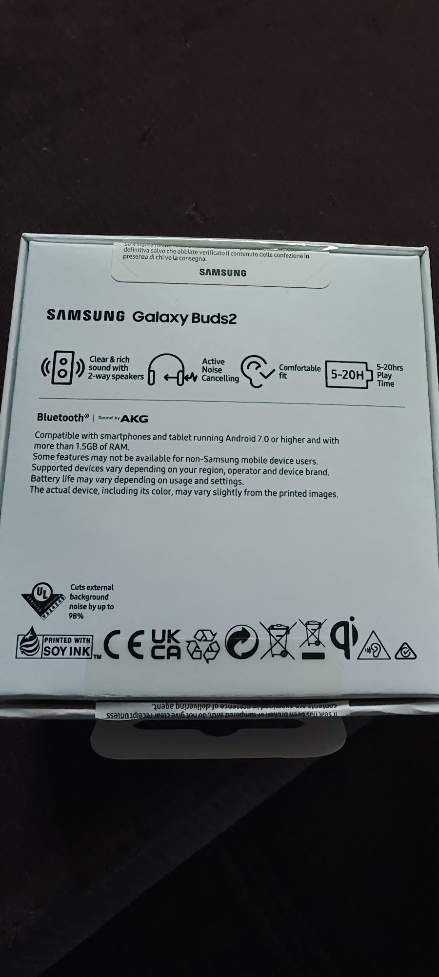 Słuchawki bezprzewodowe Galaxy Buds2, czarne