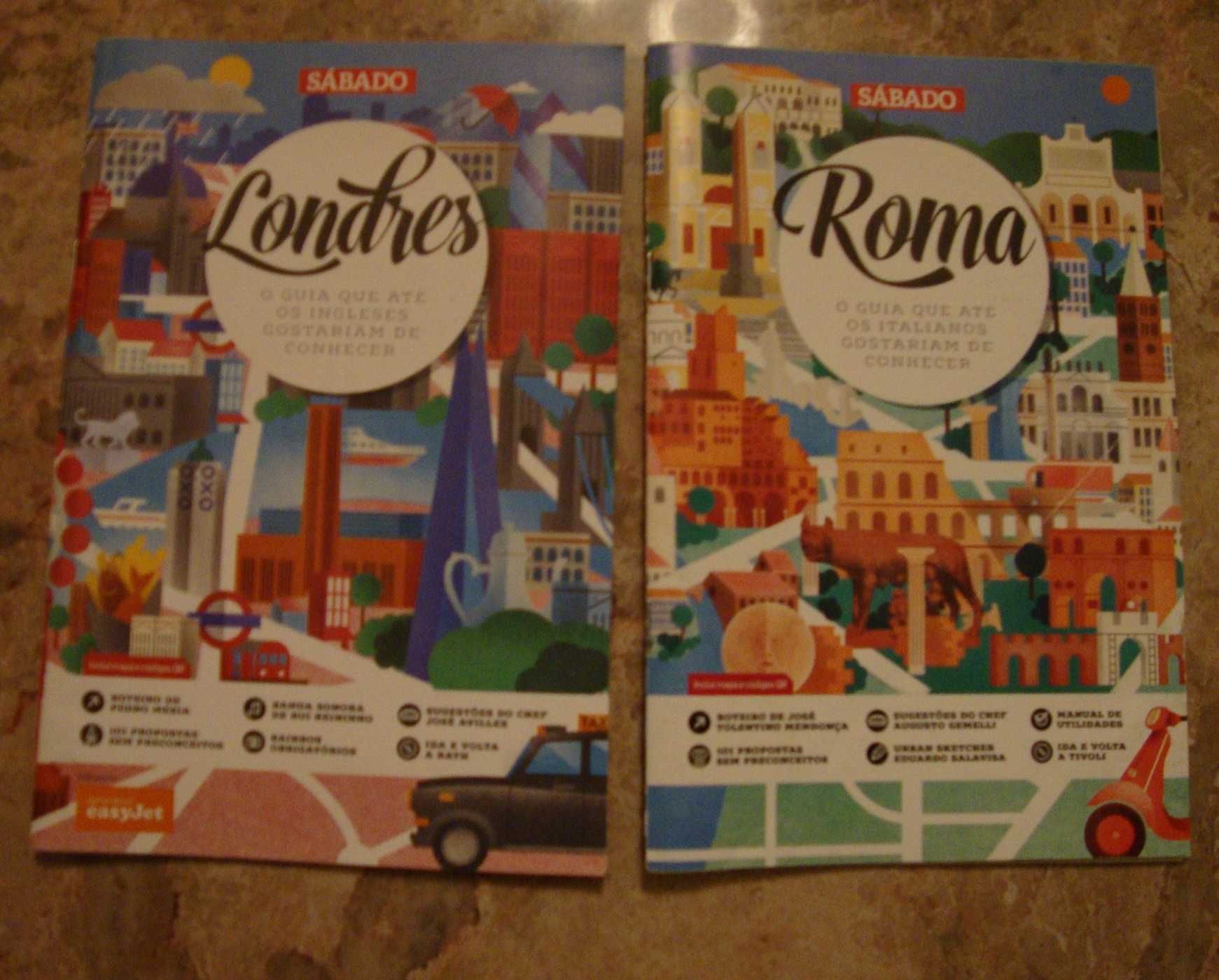 Guias de Viagens (Revista Sábado ): Londres e Roma